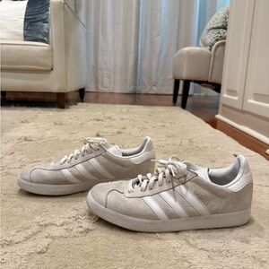 Adidas gazelle Cream and White Casual Sneakers